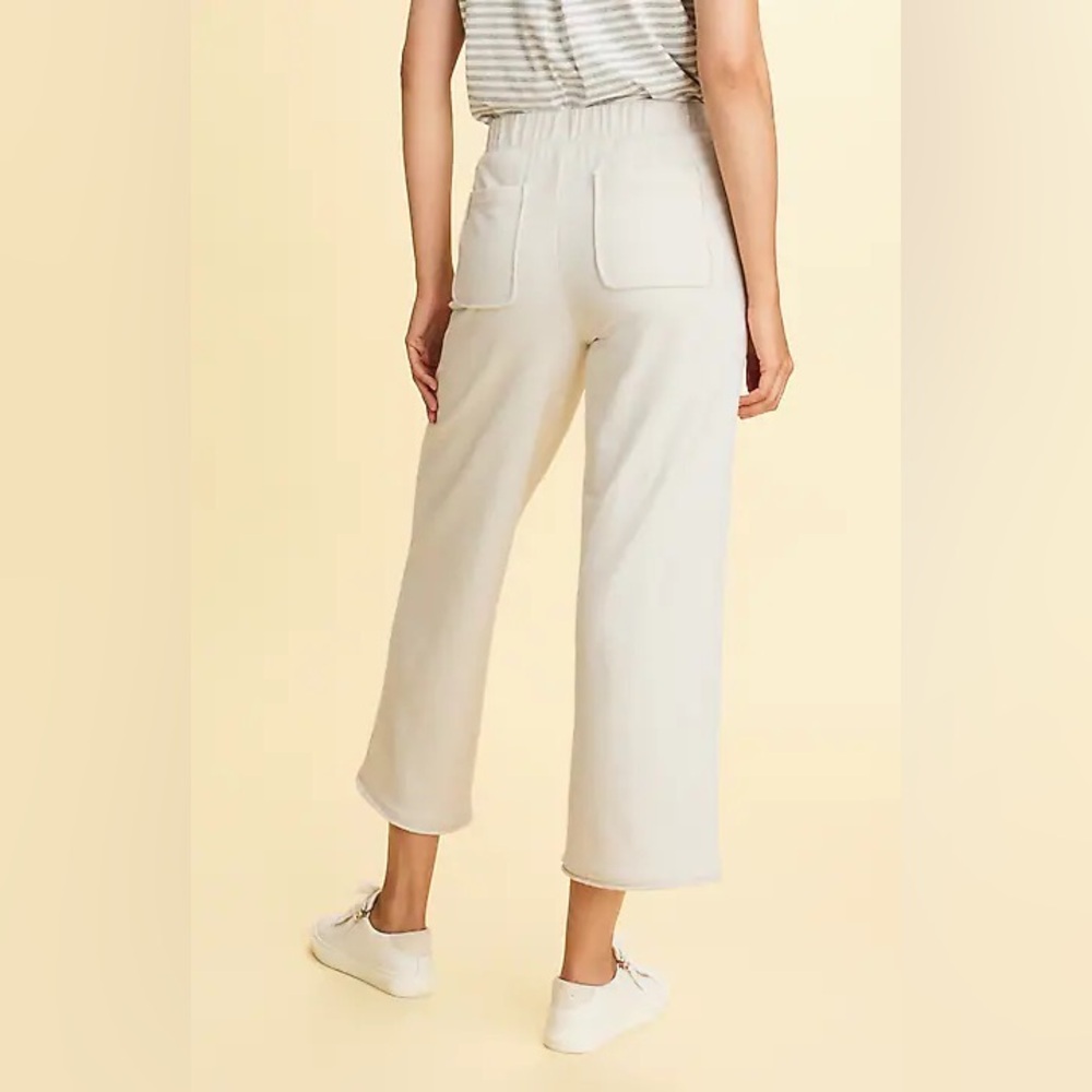 J Jill Fit White Ankle Pants Cotton Blend Stretch Pull On Size Small comfortable
